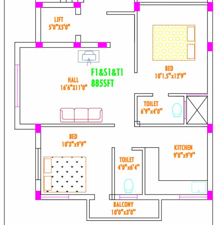 Floor Plan flats kundram Floor Plan Floor Plan