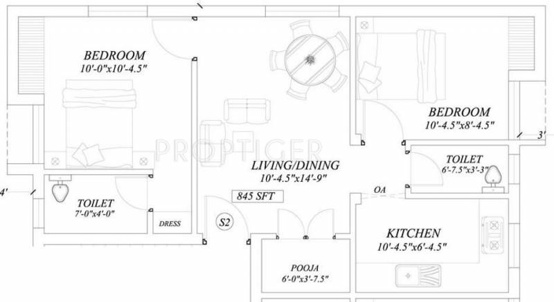 Arrummula Devikarumariamman Enclave (2BHK+2T (845 sq ft) 845 sq ft)