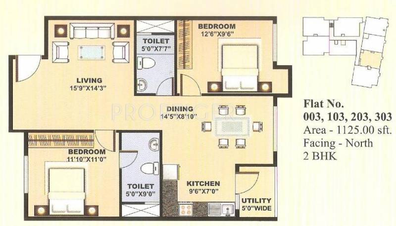 SLV Anveshana (2BHK+2T (1,125 sq ft) 1125 sq ft)
