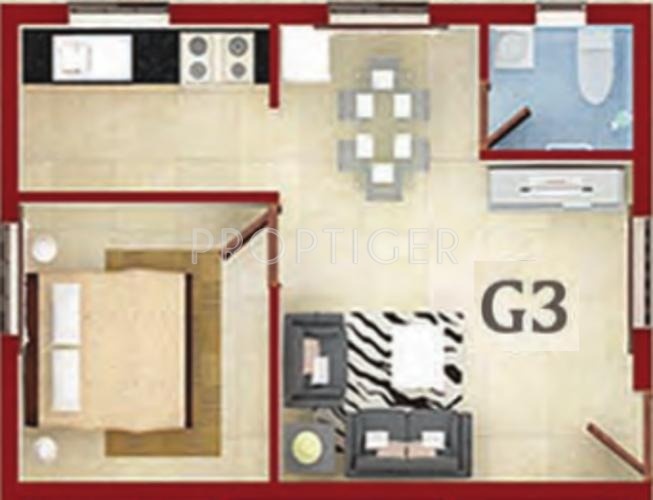 Aurris Bellezza (1BHK+1T (546 sq ft) 546 sq ft)