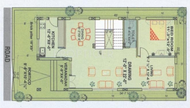 Skypx Enclave (3BHK+3T (2,168 sq ft)   Pooja Room 2168 sq ft)