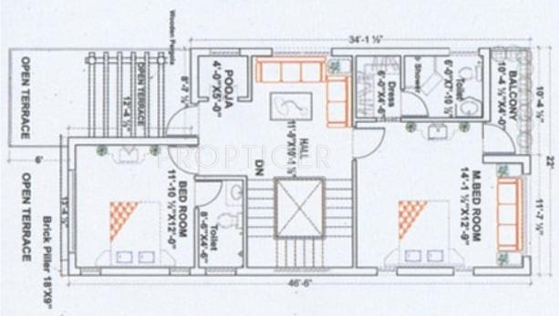 Skypx Enclave (3BHK+3T (2,147 sq ft)   Pooja Room 2147 sq ft)
