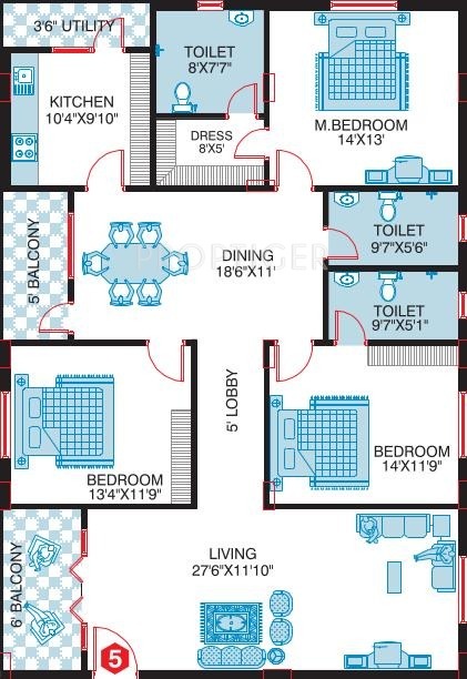 Amulya Durga Vihar (3BHK+3T (2,150 sq ft) 2150 sq ft)