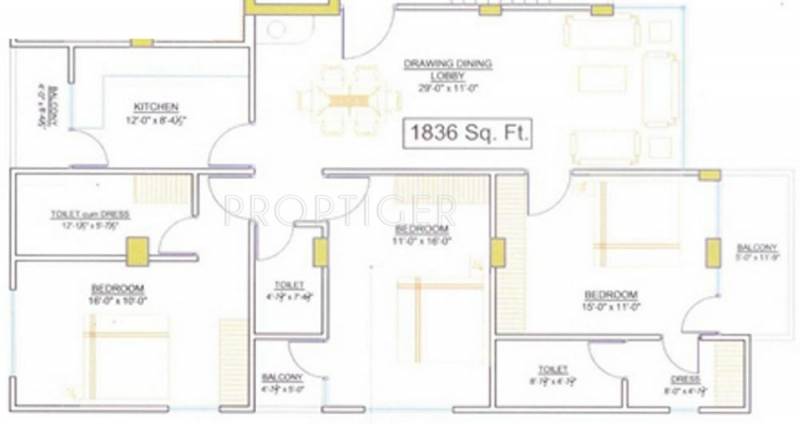 Laxmi Surya Darshan (3BHK+3T (1,836 sq ft) 1836 sq ft)