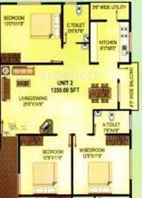 Sree Nakoda Sumukha Neeladri (3BHK+2T (1,350 sq ft) 1350 sq ft)