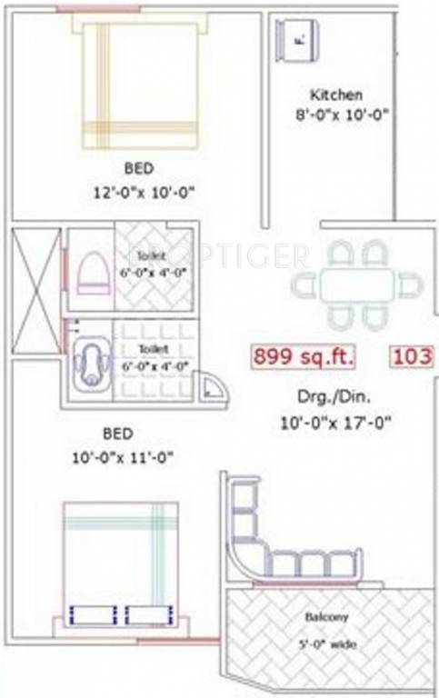 Laxmi Ganga Avenue (2BHK+2T (899 sq ft) 899 sq ft) Laxmi Ganga Avenue (2BHK+2T (899 sq ft) 899 sq ft)