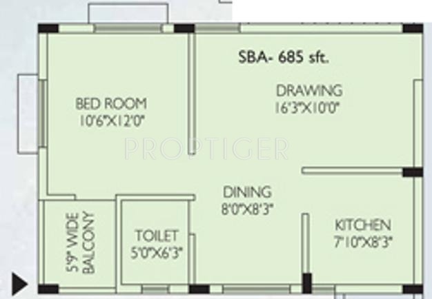 Surekha Vatika (1BHK+1T (685 sq ft) 685 sq ft)
