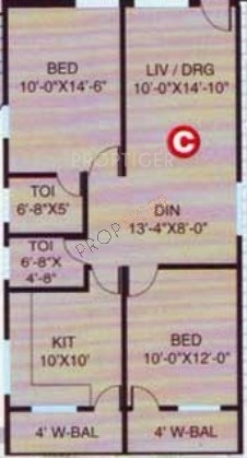 SMR SMR Vinay Estates (2BHK+2T (1,000 sq ft) 1000 sq ft)