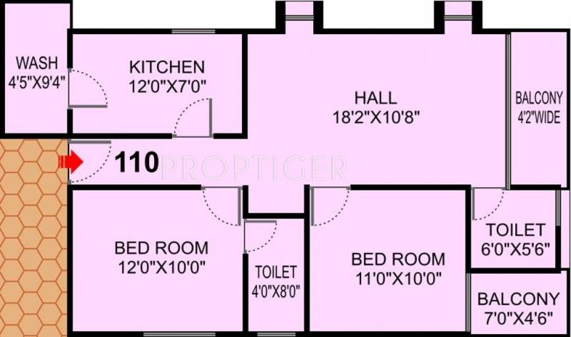 Shri Krishna Solitaire Park (2BHK+2T (1,127 sq ft) 1127 sq ft)
