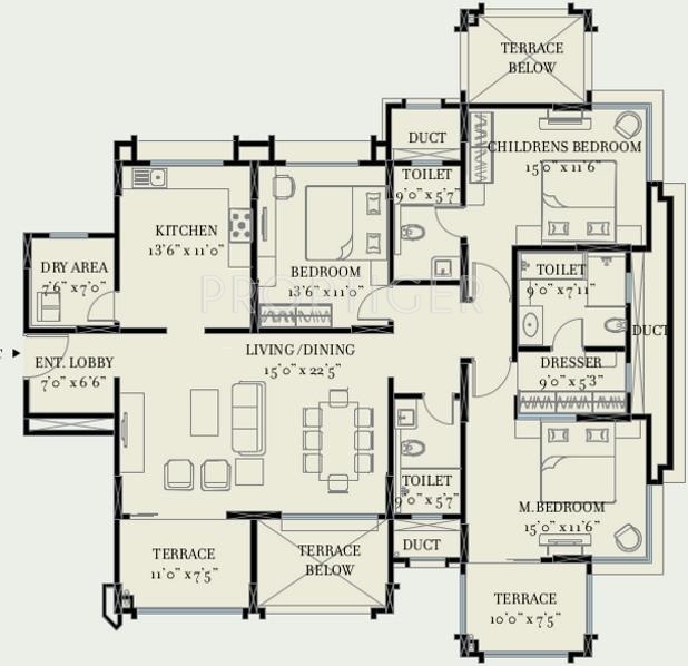 Kolte Patil 24K Glitterati (3BHK+3T (2,100 sq ft) 2100 sq ft)