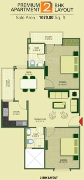 Manglam Aanchal (2BHK+2T (1,070 sq ft) 1070 sq ft)