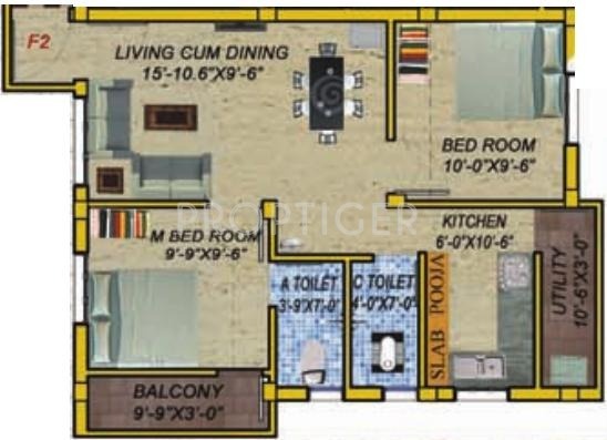 Shree Shree Sen and Raja Flats (2BHK+2T (802 sq ft) 802 sq ft)
