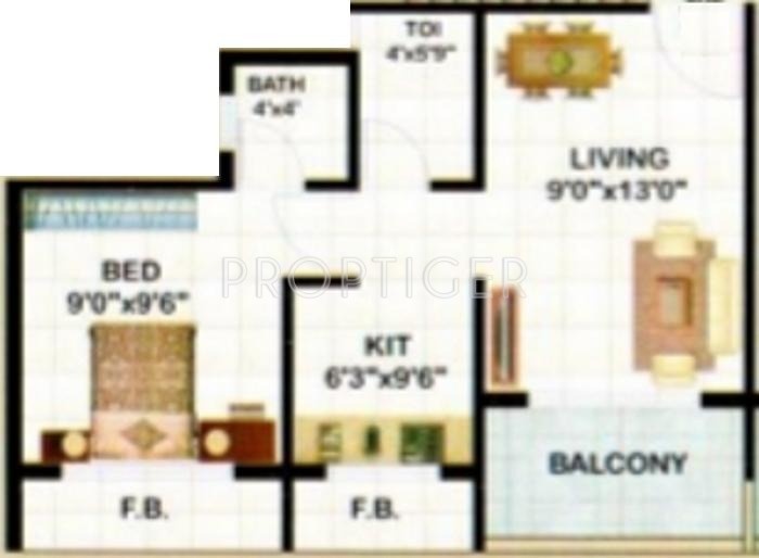 Navadurga Navdurga (1BHK+2T (615 sq ft) 615 sq ft)