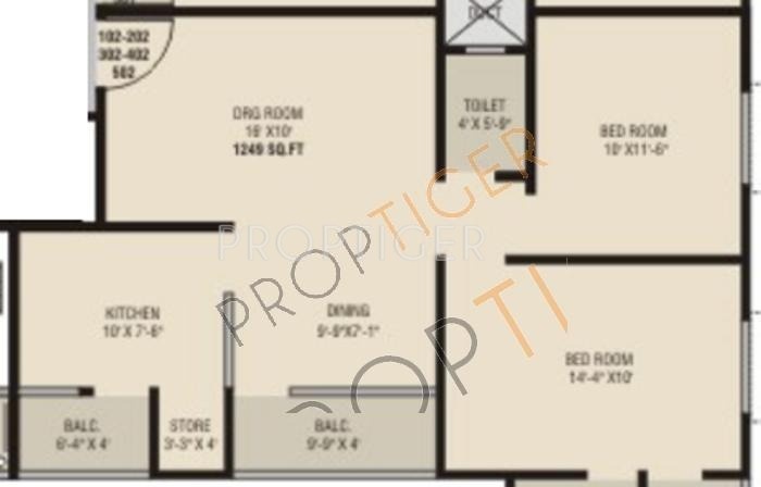Dev Group Dev 181 (3BHK+3T (1,576 sq ft) 1576 sq ft)
