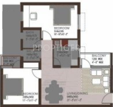 Ansal Aastha Uday (2BHK+2T (1,003 sq ft) 1003 sq ft)
