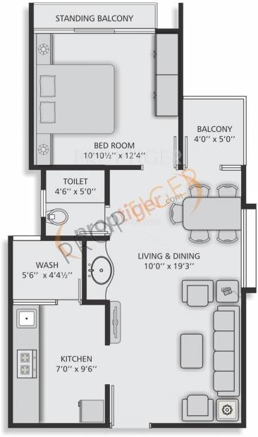 RBM Residency (1BHK+1T (430 sq ft) 430 sq ft)