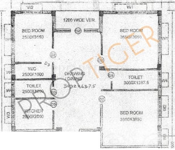 RBM Residency (3BHK+2T (1,189 sq ft) 1189 sq ft)