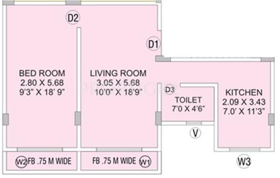 Karnik Aarohee (1BHK+1T (732 sq ft) 732 sq ft)