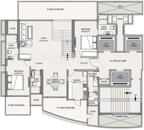 RNA Mirage (5BHK+5T (5,350 sq ft) + Study Room 5350 sq ft)
