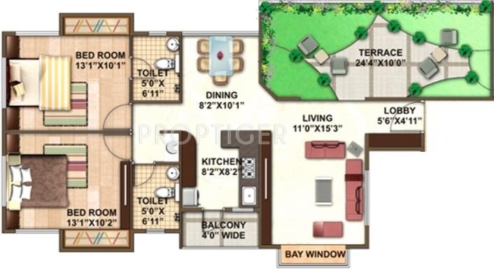 Nirman Samruddhi (2BHK+2T (1,034 sq ft) 1034 sq ft)