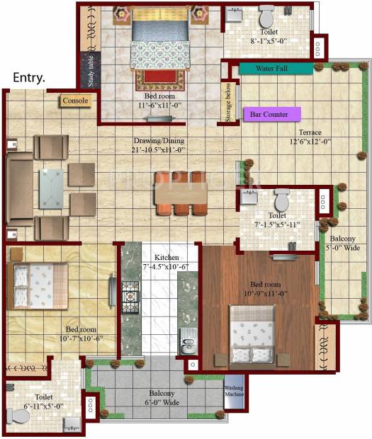 Setia Rock Valley Residency (3BHK+3T (1,771 sq ft) 1771 sq ft)