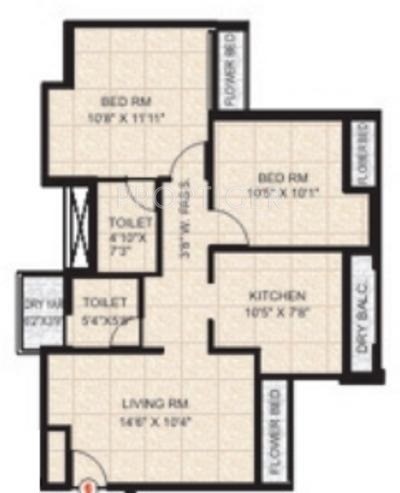 Satya Shree Satya Shankar Residency (2BHK+2T (740 sq ft) 740 sq ft)