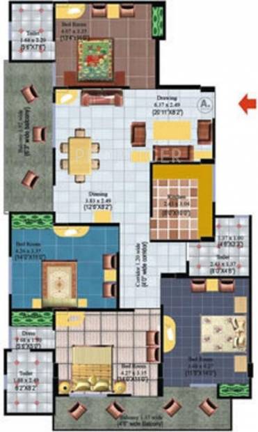 Satyam Residency (4BHK+3T (1,600 sq ft) 1600 sq ft)