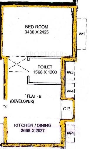 TM Builders and Developers Roynagar Place (1BHK+1T (425 sq ft) 425 sq ft)