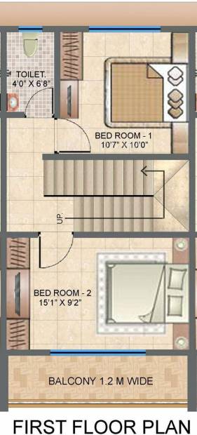 Uttam Uttam Flora (2BHK+2T (1,215 sq ft) 1215 sq ft)