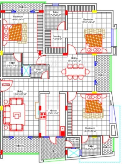 Redifice Petunia (3BHK+3T (2,196 sq ft) 2196 sq ft)