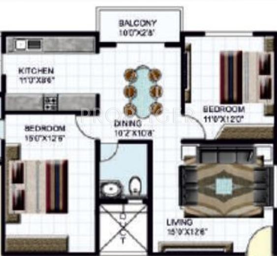 PNR Silver Strings (2BHK+1T (1,288 sq ft) 1288 sq ft)