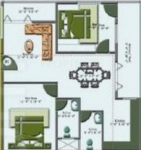 SML Maple Tree (2BHK+2T (1,040 sq ft) 1040 sq ft)
