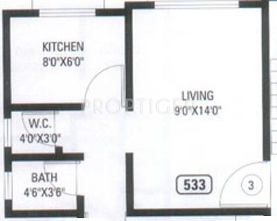 RNA NG View (1BHK+1T (533 sq ft) 533 sq ft)