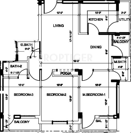 Build Malar Sunflowers (3BHK+3T (1,350 sq ft) + Pooja Room 1350 sq ft)