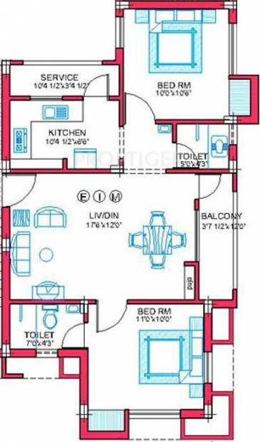  Swami Narayan (2BHK+2T (787 sq ft) 787 sq ft)