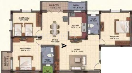 Jeevan Bima Enclave (3BHK+3T (1,502 sq ft) 1502 sq ft)