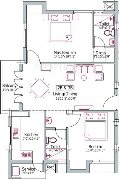 Aishwaryam (2BHK+2T (1,192 sq ft) 1192 sq ft)