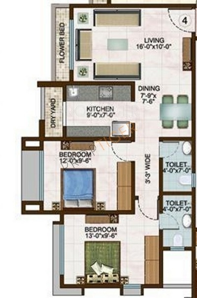 Veena Velocity (2BHK+2T (1,000 sq ft) 1000 sq ft)