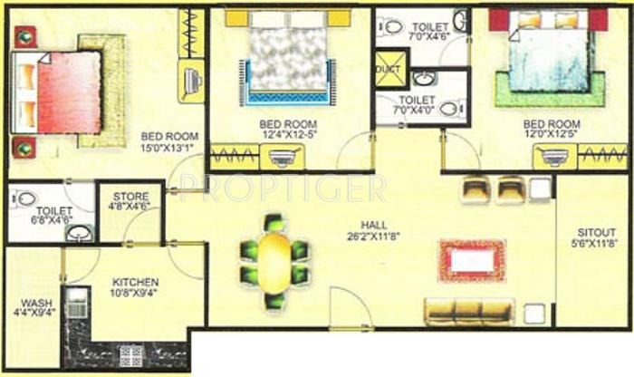 Horizon Horizon Avenue (3BHK+3T (1,500 sq ft) 1500 sq ft)