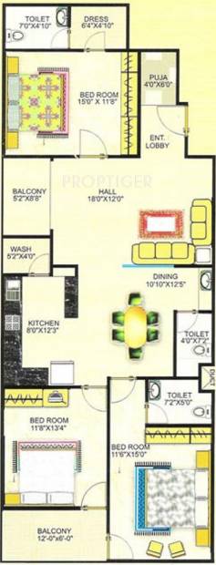 Horizon Horizon Avenue (3BHK+3T (1,650 sq ft) + Pooja Room 1650 sq ft)