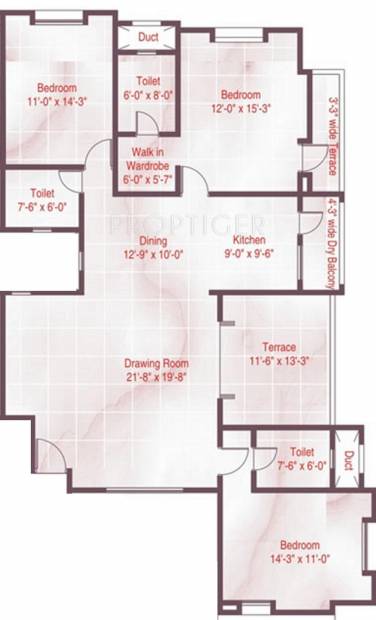Multicon Senovar (3BHK+3T (1,847 sq ft) 1847 sq ft)