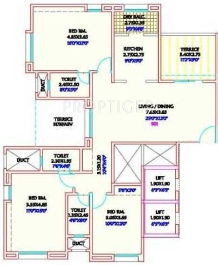 Pandit Neelakunj (3BHK+3T (1,550 sq ft) 1550 sq ft)