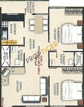 Reputed Builder Shri Panchmukhi Palace Floor Plan (2BHK+2T)