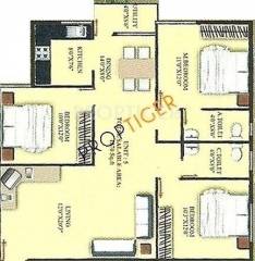 Floor Plan (3BHK+3T) Reputed Builder Shri Panchmukhi Palace Floor Plan (3BHK+3T)