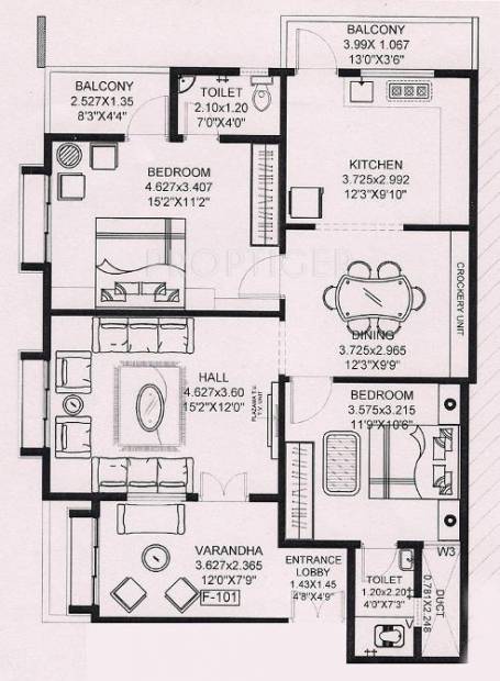 Shalwak Shalwak Manor (2BHK+2T (1,100 sq ft) 1100 sq ft)