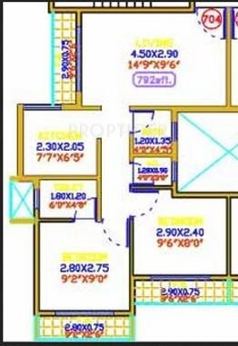 Shree Nilumi Shiv Prakash Residency (2BHK+2T (850 sq ft) 850 sq ft)