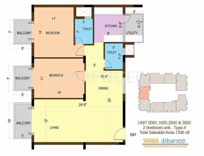 Wama Wama Ibbanee (2BHK+2T (1,390 sq ft) 1390 sq ft)
