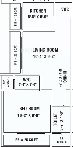 Saarvi Saarvi Residency (1BHK+1T (573 sq ft) 573 sq ft)