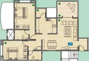 Try Kanchan Vastu (2BHK+2T (1,095 sq ft) 1094.62 sq ft)