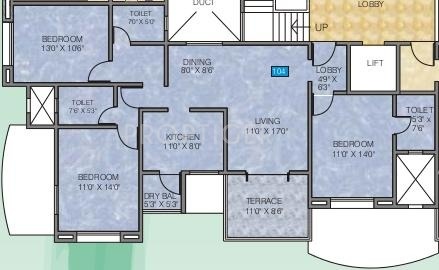 Try Kanchan Vastu (3BHK+3T (1,339 sq ft) 1339.1 sq ft)